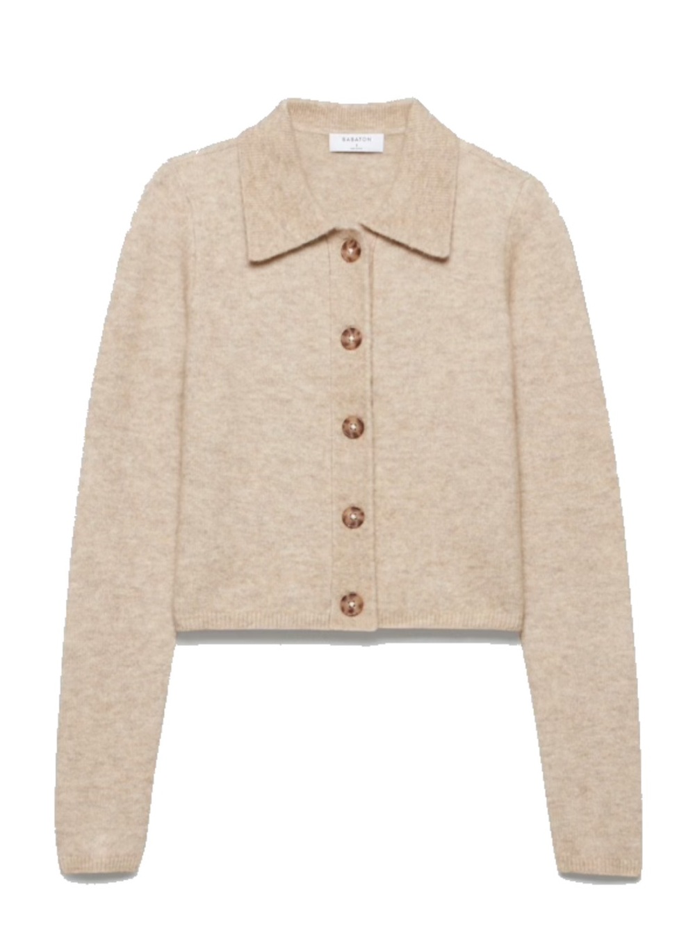 Babaton Beige Button Up Cardigan